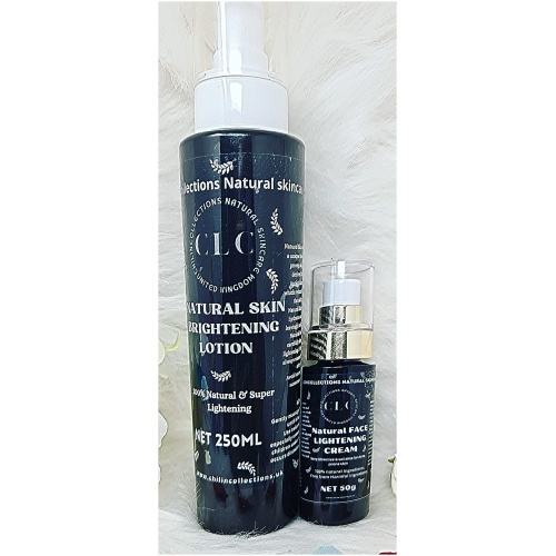 NATURAL SKIN BRIGHTENING LOTION + NATURAL FACE LIGHTENING CREAM 250ml + 50ml