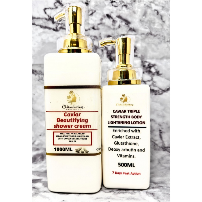 CAVIAR TRIPLE STRENGTH BODY LIGHTENING LOTION SET:                      7Days Action - Image 4