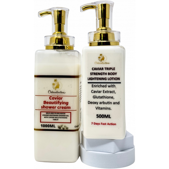 CAVIAR TRIPLE STRENGTH BODY LIGHTENING LOTION SET:                      7Days Action - Image 3